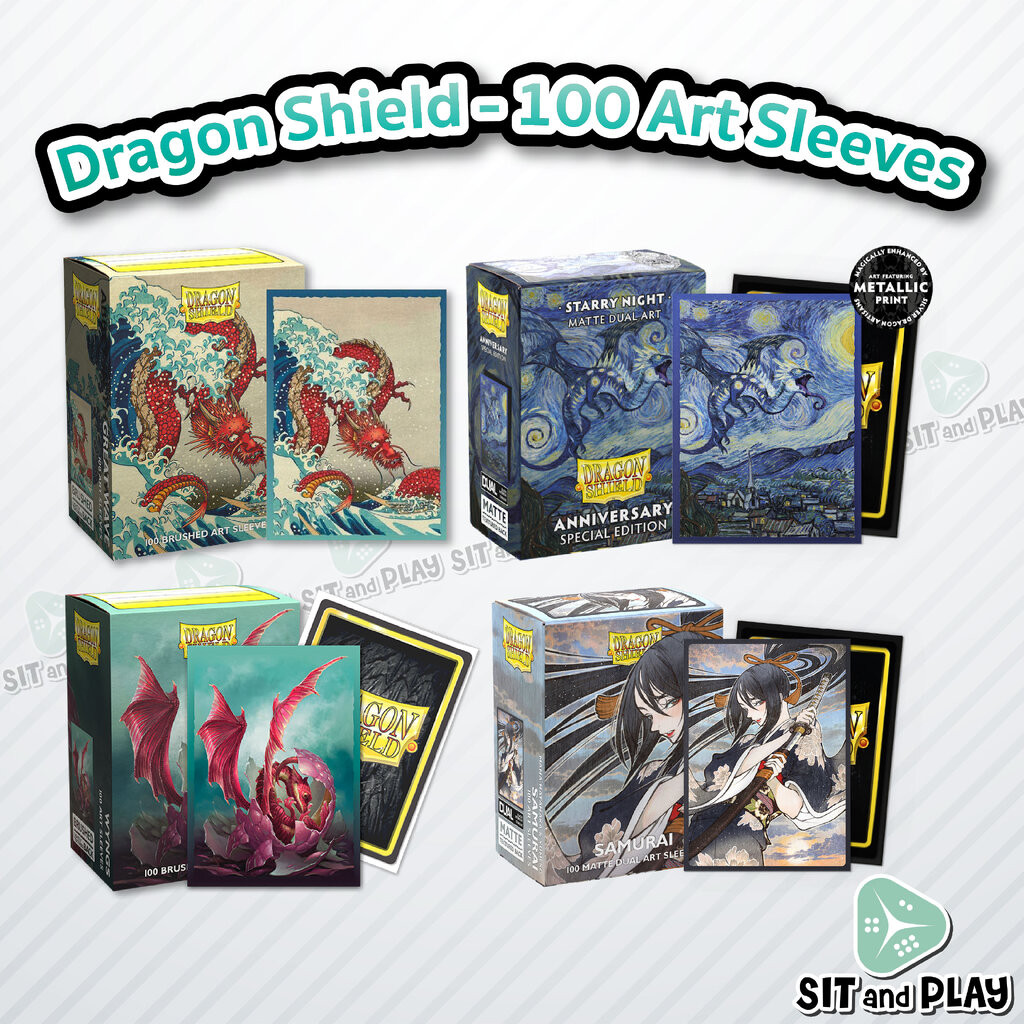 Dragon Shield - 100 Art Sleeves - ซองลายอาร์ต (100 ซอง) ซองใส่การ์ด Standard Size (ซองพื้นหลังมีลายตามรูปกล่อง)