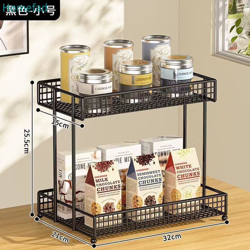 ชั้นวางโต๊ะกาแฟสองชั้นสําหรับห้องนั่งเล่นและสํานักงาน พร้อมที่เก็บถ้วย