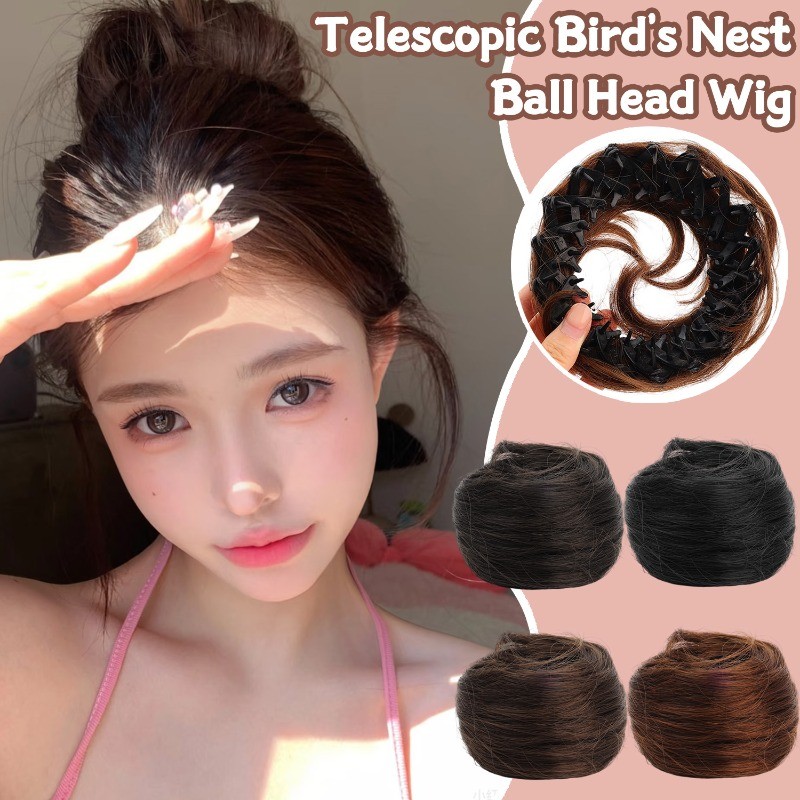 1-2 ชิ้นผมรังนกน่ารักปรับ Bun Shaper - ผมเทียมนุ่มสําหรับ Volume Boost, การออกแบบแบบพับเก็บได้เหมาะกับประเภทผม, ปาร์ตี้/ของใช้ประจําวัน