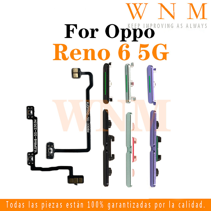 สําหรับ OPPO Reno 6 5G ปุ่ม flex บน/ปิดปุ่มสวิทช์ด้านข้าง Key Volume Up Down Flex สายโทรศัพท์มือถือ Part
