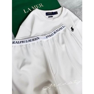 พร้อมส่ง งานชุด 2 ชิ้นเสื้อคอกลมแขนสั้นคู่กับกางเกงขายาวโลโก…