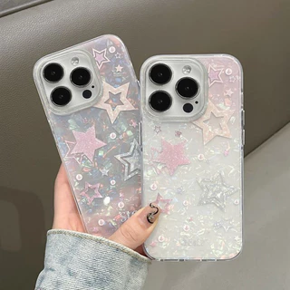 เคสไอโฟน 7Plus สำหรับ iPhone 16 11 15 13 12 14 Pro Max 16 7 8 15 14 Plus XR X XS Max รูปแบบเปลือกหอยสดสดสดแสนโรแมนติก