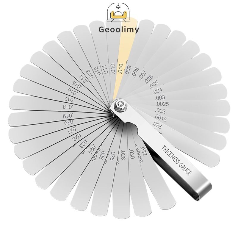 ฟิลเลอร์เกจ 32 ใบ สแตนเลส ตั้งวาล์ว วัดระยะลูกสูบ เกจ์วัดความหนา เกจ์วัดช่องว่าง วัดระยะห่างวาล์ว เครื่องวัดร่อง ✨Geoo - รูปที่ 4