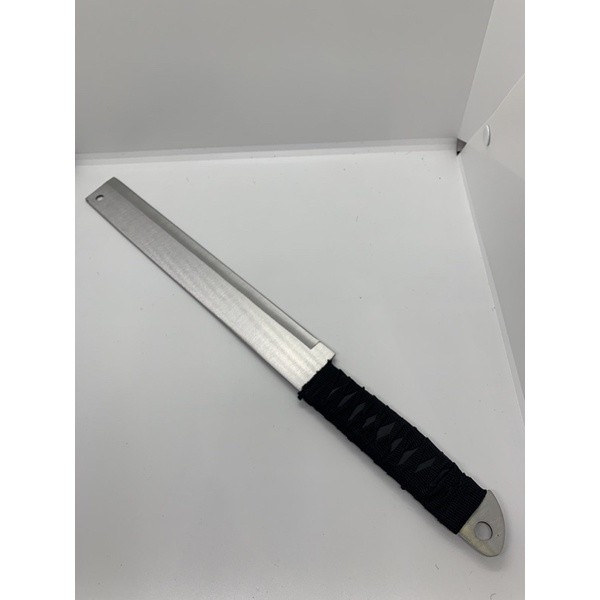 มีดหัวตัด LS-80 มีดเดินป่า ขนาด ยาว 18 นิ้ว มีดพันเชือกสีดำ มีดใบตาย