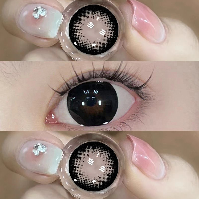 (COD) คอนแทคเลนส์สีดำ คอนแทคเลนส์ทั่วไปสำหรับตาโตหวาน 14.5มม. จัดส่งรวดเร็ว 1 ปี