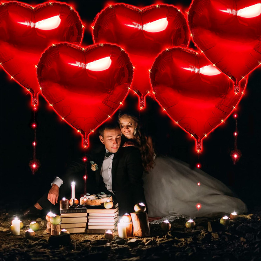 32นิ้ว นํา ขนาดใหญ่หัวใจสีแดงฟอยล์ลูกโป่งพองฮีเลียมบอลลูน ทําเอง เครื่องประดับงานเลี้ยงวันเกิดสําหรับวันวาเลนไทน์ของขวัญแต่งงาน