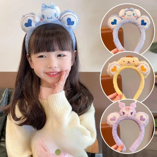 (จัดส่งจากประเทศไทย) แฟชั่น การ์ตูน Plush Hairband สําหรับผู้หญิงเด็ก Face Wash ห่วงผม Headdress