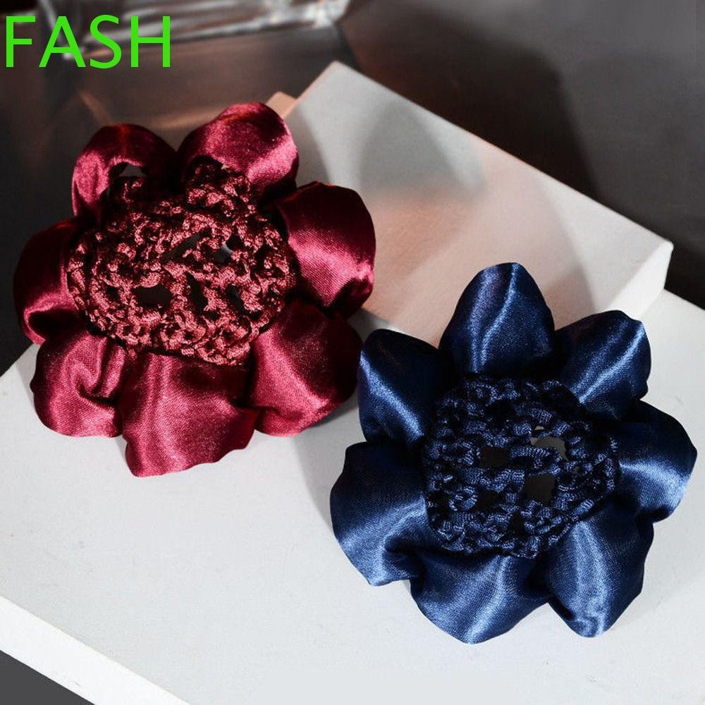 Fash เน็ตติดผมผูกยืดหยุ่นโรงแรมหรูหราสําหรับสาวเต้นรํา Headwear Hairgrips ฝาครอบสุทธิ