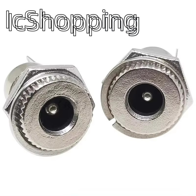 1pcs DC099 5.5 มม.x 2.1 มม.DC Power Jack Socket หญิงแผง Mount Connector โลหะ DC-099 เปิดรู 11 มม.5.5*2.1 5.5*2.5