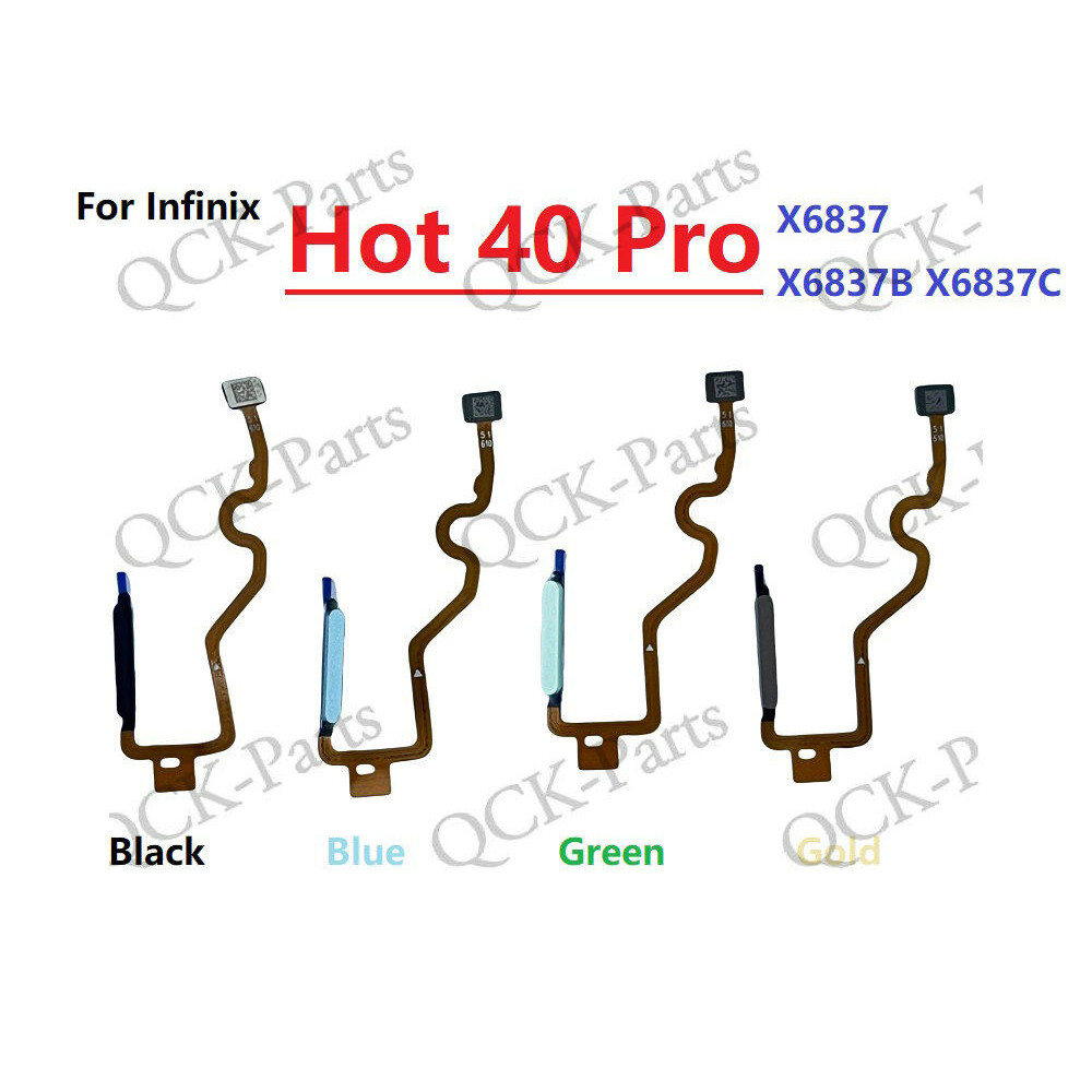 สําหรับ Infinix Hot 40 Pro X6837 X6837B X6837C นิ้วพิมพ์เซ็นเซอร์ลายนิ้วมือ flex ปุ่ม Power flex Cab