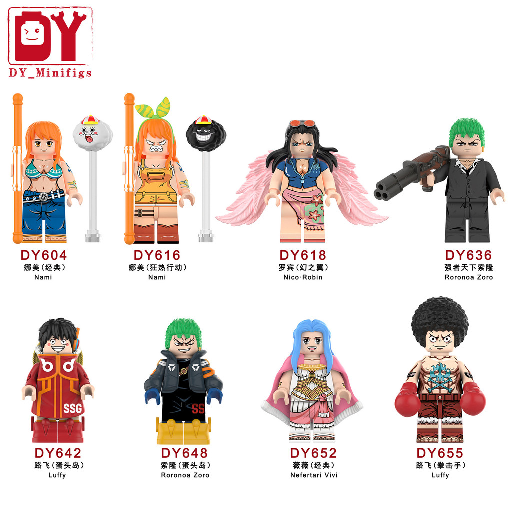 One Piece Building Blocks Nami Figures Zoro ของเล่น Luffy Minifigures