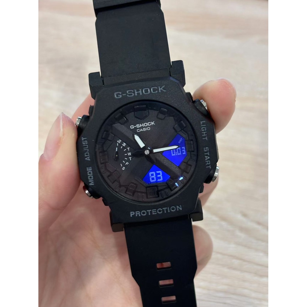 ใหม่ GA2300 เทรนด์แฟชั่นไฟ LED นาฬิกาสปอร์ตจอแสดงผลคู่สําหรับบุรุษและสตรี
