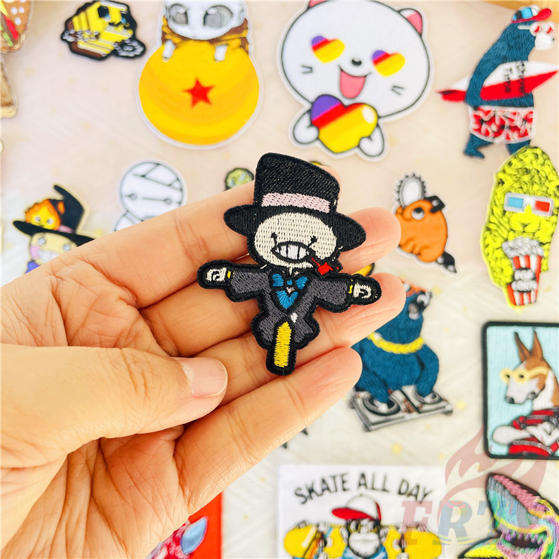 ☸ แพทช์เหล็กบนศิลปะสัตว์พังค์ ☸ 1 ชิ้น DIY เหล็กบนเย็บป้ายแพทช์ตกแต่งผ้า - รูปที่ 3