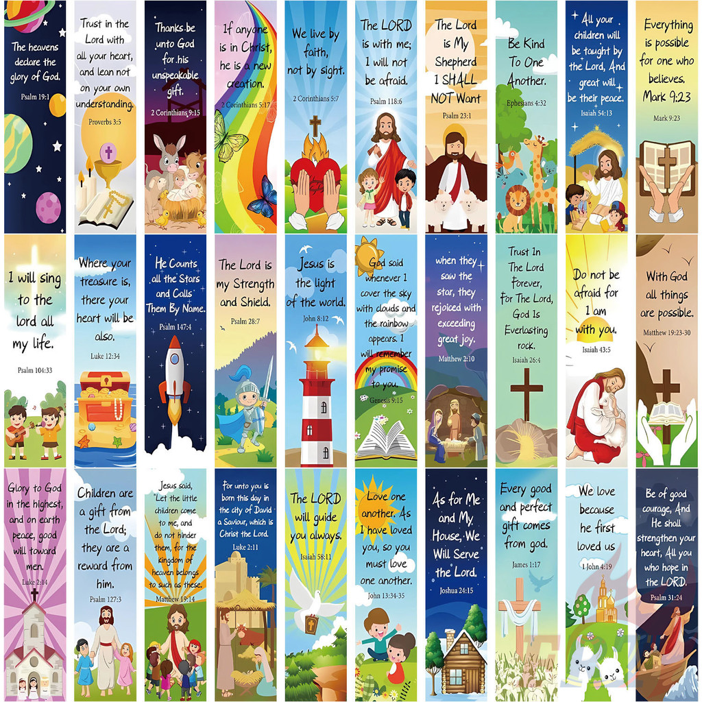 30ชิ้น/เซ็ต ❤ การ์ตูนพระเยซูคริสต์ . ที่คั่นพระคัมภีร์ ❤ หนังสือแฟชั่น เครื่องหมาย ของ หน้า เครื่องเขียน อุปกรณ์การเรียน สํานักงาน