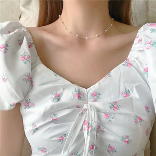 Colorfield สร้อยคอ จี้ลูกปัดไข่มุก หรูหราละเอียดอ่อน หวานสไตล์เกาหลี สำหรับผู้หญิง