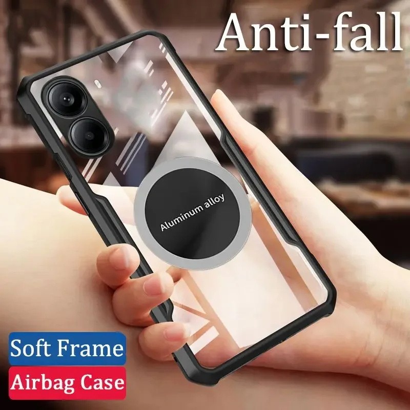 ปลอกสําหรับ Xiaomi POCO X7 X6 X5 X4 X3 Pro X6 Neo X4 X3 GT X2 NFC 4G 5G รถแผ่นแม่เหล็ก Clear การกระจายความร้อนกรณี