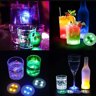 ที่รองแก้ว LED เรืองแสง ที่รองแก้วเครื่องดื่มเรืองแสง ที่รองแก้ว LED หลากสี ที่รองแก้วไฟสร้างบรรยากาศ