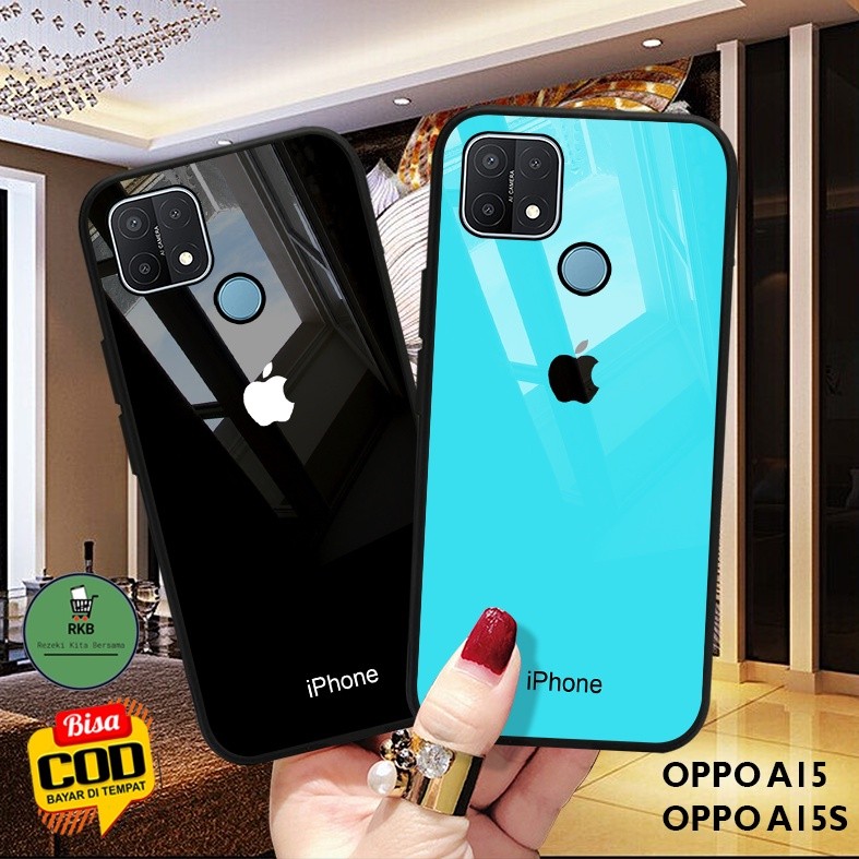 RKB - เคสโลโก้ APPLE Oppo A15 A15S A3S A5S A54 A16 A1K A95 A74 A7 A11K A5 A9 2020 A12 Reno 4F 5F A37