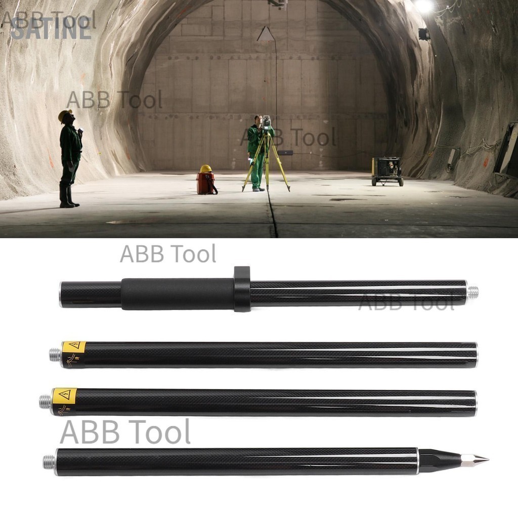 🎉ข้อเสนอพิเศษSaTine 2 เมตร 4 ส่วน Survey Pole RTK GPS คาร์บอนไฟเบอร์การสำรวจเสาปริซึมที่มีระดับฟอง 0