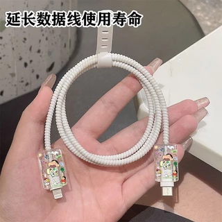 Crayon Shin chan Apple Charger ฝาครอบป้องกัน 20w สายเคเบิลข้อมูล Anti Break เหมาะสําหรับ iPhone 13/14/15/16