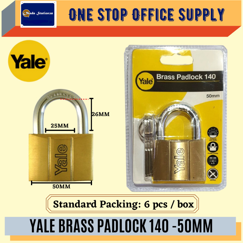 YALE BRASS PADLOCK / PADLOCK 140 - 50MM