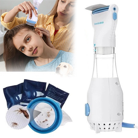 หวีดูดเหา Vaccum Comb หวีไฟฟ้ากำจัดเหา เครื่องดูดเหา เห็บ ใช้ได้ทั้งคนและสุนัข