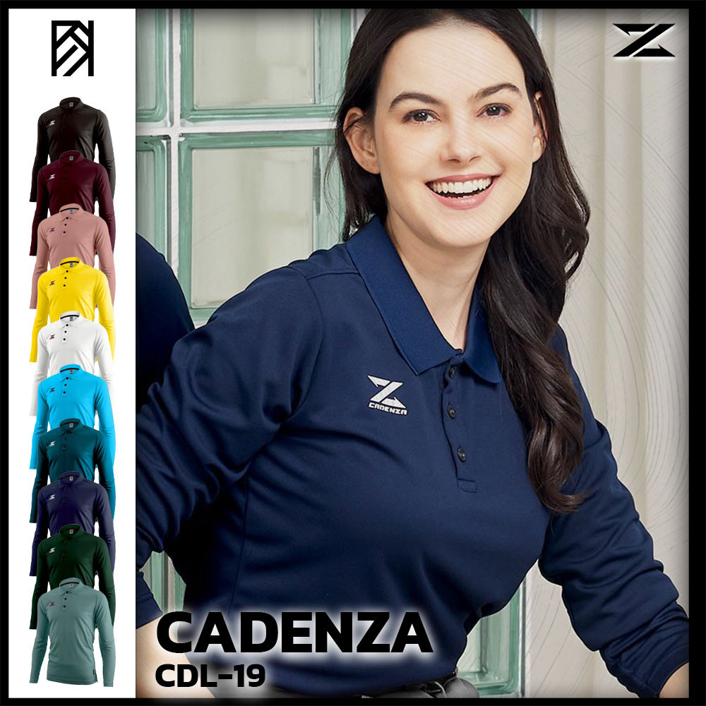 ถูกชัวร์ไม่มั่วนิ่ม CADENZA เสื้อโปโลหญิง รหัส CDL-19Y ชุดที่ 1 แท้100%