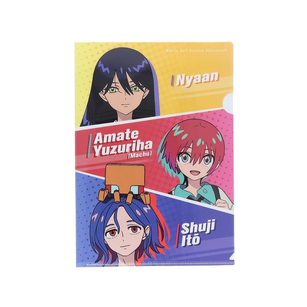 Sunstar Stationery Theater Version Gundam GQuuuuuuX Clear File Single Zeakus Machu & Nyaan & Shuji S