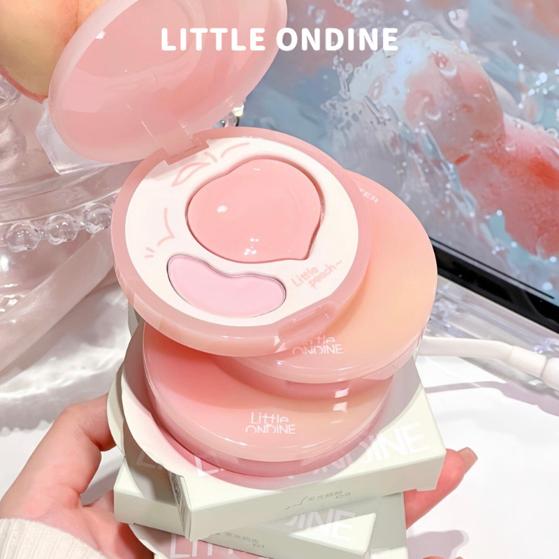 LITTLE ONDINE บลัชออน สองสี พีช สองเอฟเฟกต์ เงางาม สามมิติ