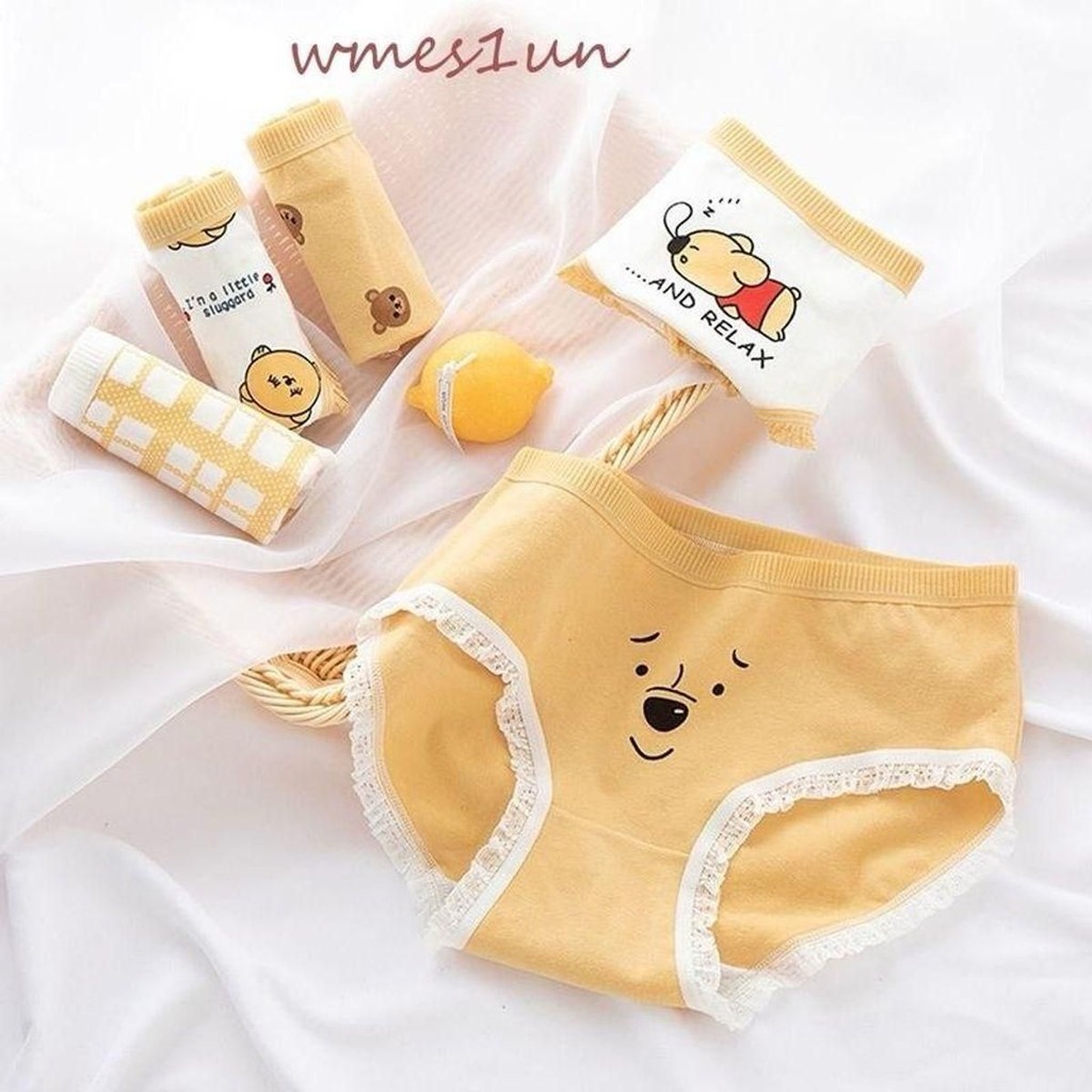 Golden Bear - Combo 5 ตัว น่ารักและสวยงาม กางเกง GOLDEN BEAR - กางเกงลายหมีสําหรับผู้หญิง กางเกงรัดร