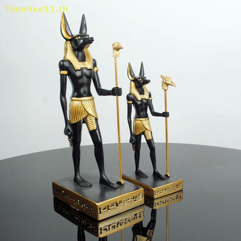 TimeHee อียิปต์ Anubis เรซิ่นหัตถกรรมสุนัขพระเจ้า Retro ตกแต่งภายในการท่องเที่ยวของที่ระลึกหรูหราเครื่องประดับ TH