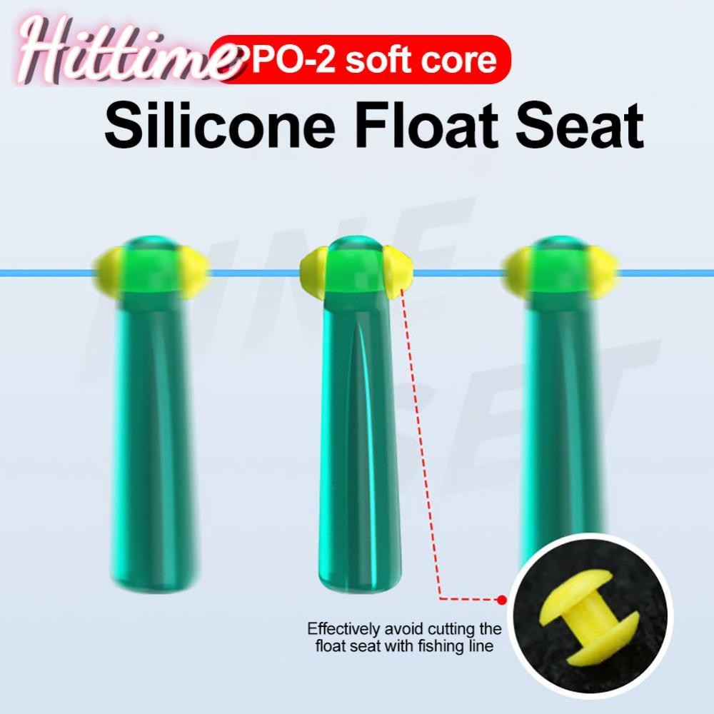 Hittime 20/50 ชิ้นยืดหยุ่นสูงลอยที่นั่ง Double Force Double-core Power ลอยที่นั่งซิลิโคนหมุนทุ่นที่นั่งตกปลาเกียร์ M9O1