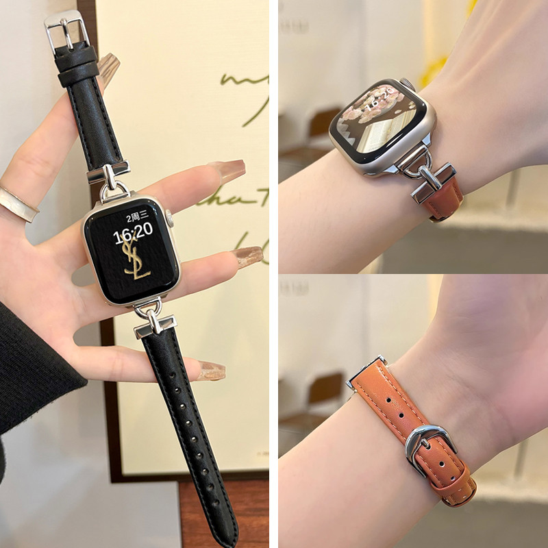 โลหะ D-รูปตกแต่งหนังสําหรับ Aple นาฬิกา Ultra 49 มม.Series 10 9 8 7 46 มม.42 มม.45 มม.41 มม.สร้อยข้อ