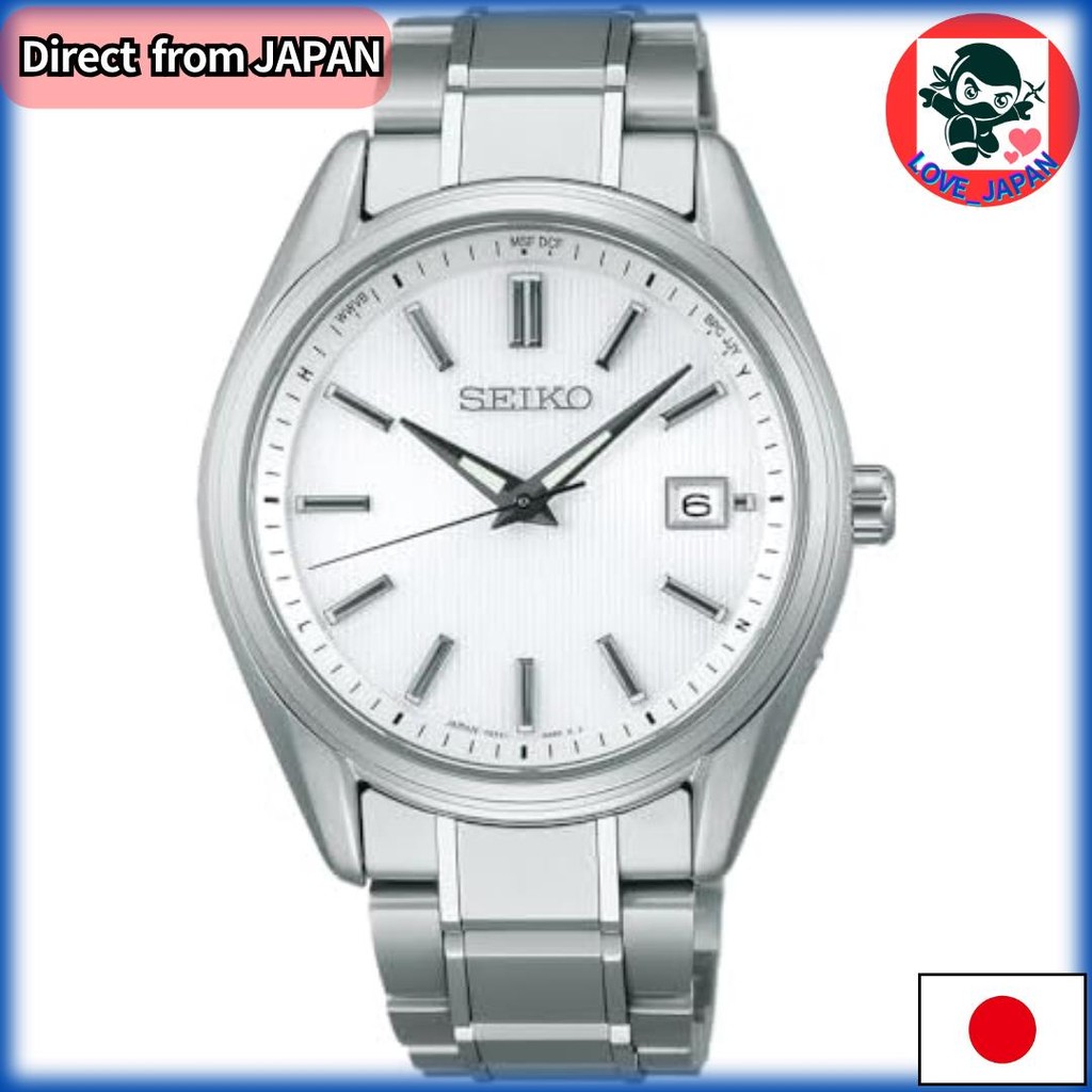 [นาฬิกา Seiko] นาฬิกา Seiko Selection S Series Titanium Solar Radio SBTM337 ชาย สีเงิน[Direct from J