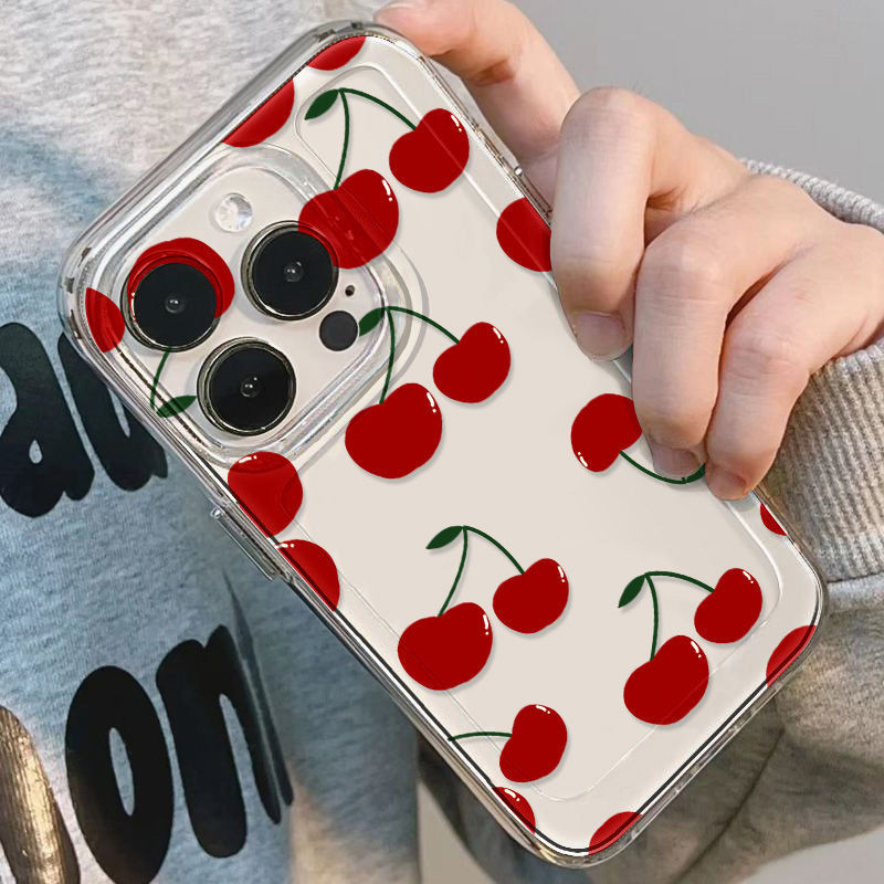 SAMSUNG Insสไตล์เชอร์รี่เคสโทรศัพท์สําหรับsamsung Galaxy S25 Ultra S25 + S24 FE 5G C55 A82 5G A81 M6