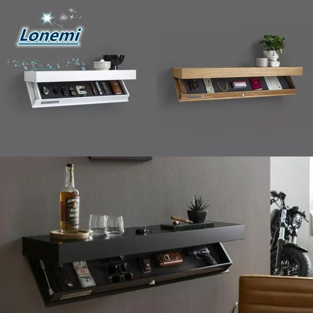 Lonemi ชั้นวางออกแบบ Magicflap ติดผนังมัลติฟังก์ชั่นปกปิดชั้นลอย, Creative Secret ช่องชั้นวางของติดผนังไม้ตกแต่งบ้าน