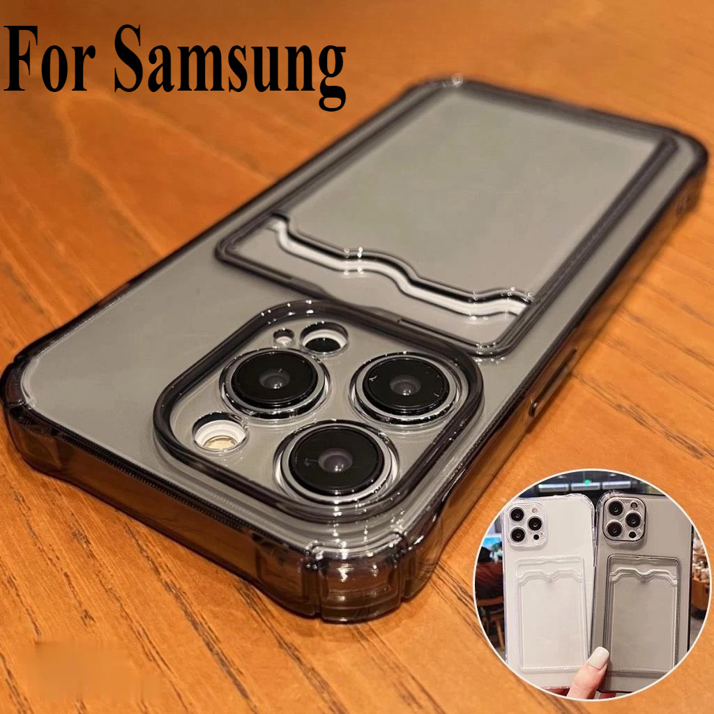 กันกระแทก เคสใสใส่บัตร for Samsung A07 A17 A56 A06 A05 A05S A36 A55 A15 A26 A15S A12 A54 A53 A14 A52 A16 A22 A50 A51 S25