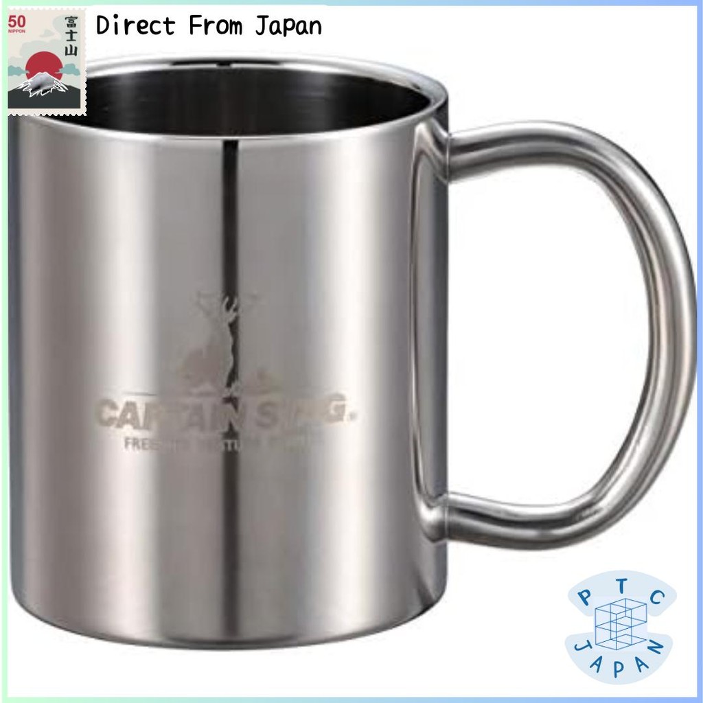 【Direct from Japan】Captain Stag (กัปตันสแต็ก) แก้วน้ำสำหรับกลางแจ้ง แก้วมัค แก้วน้ำทรงเหลี่ยม สเตนเล
