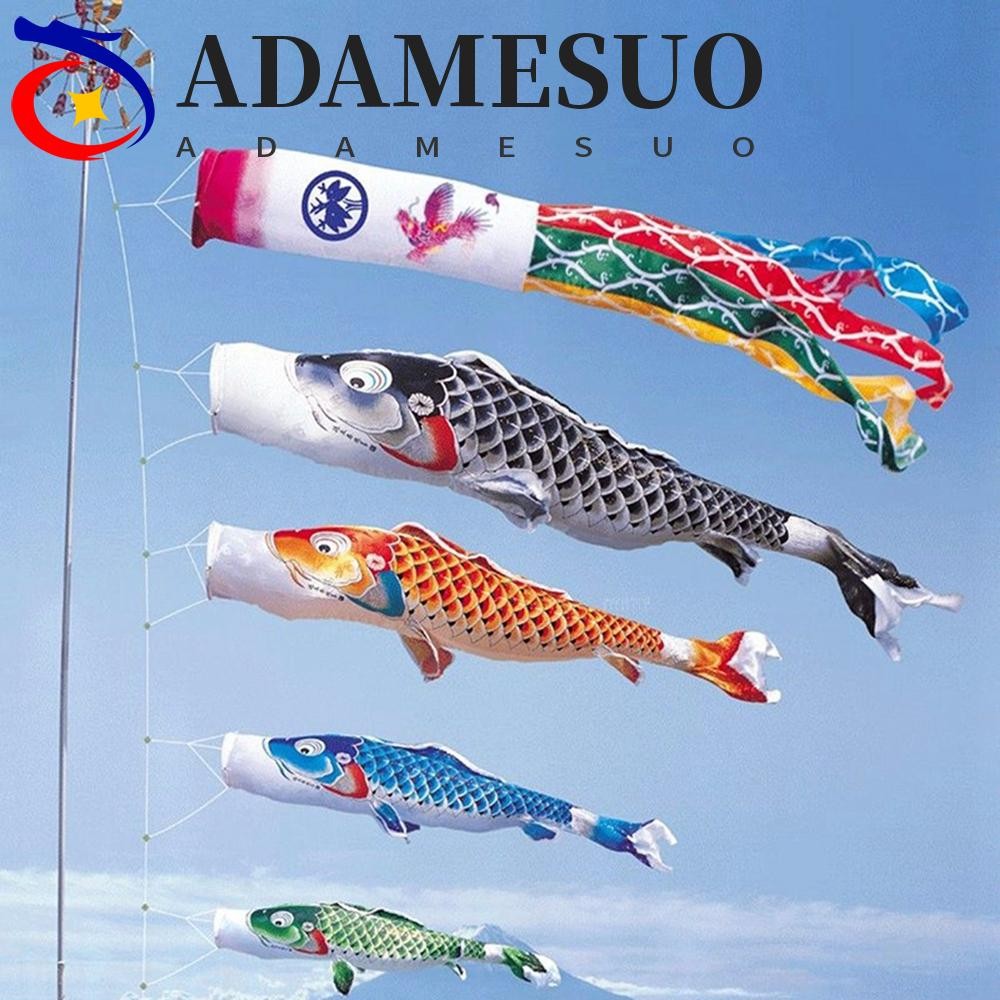 Adamesuo Windsock Koinobori กลางแจ้งสไตล์ญี่ปุ่น Kite ปลาคาร์พธง