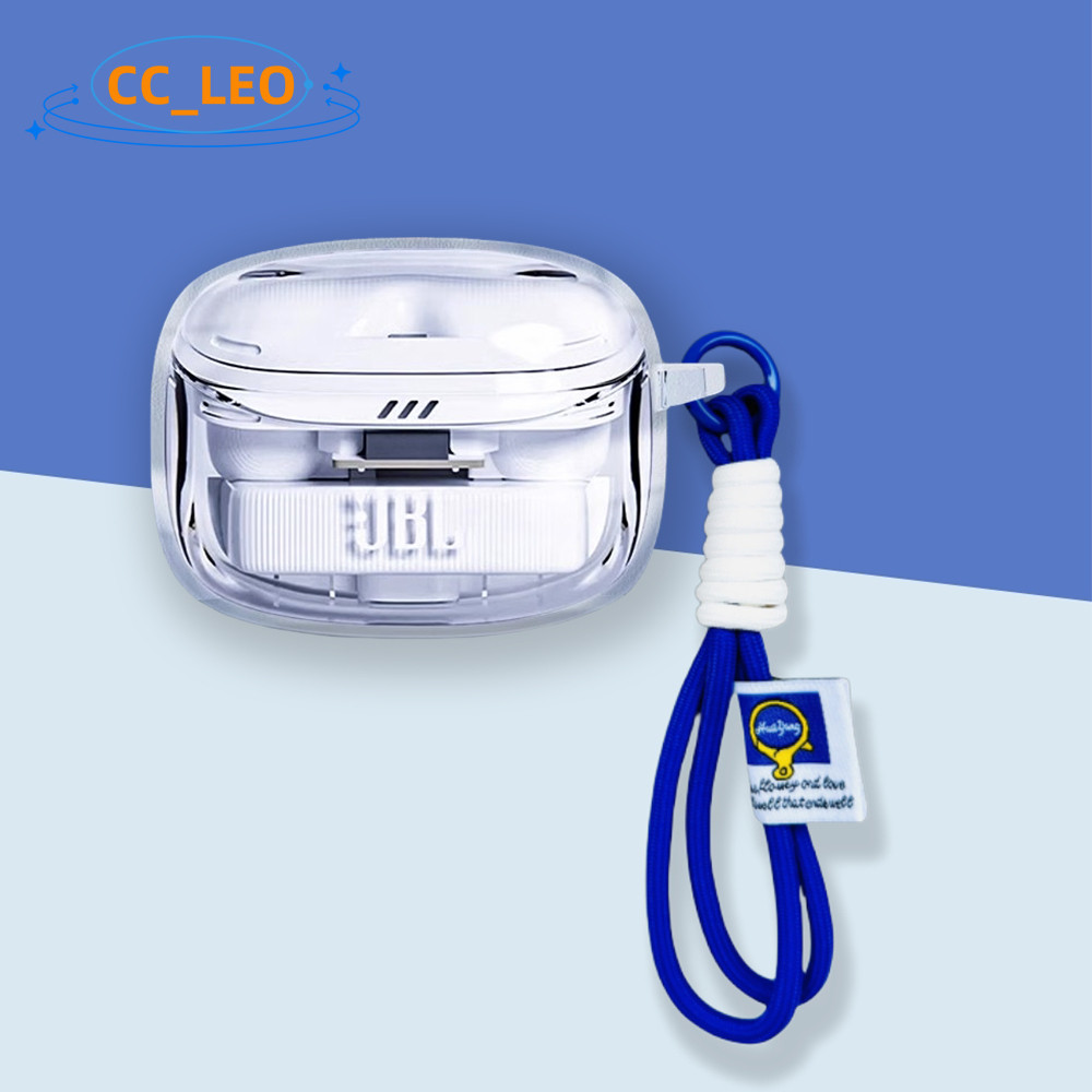For JBL TUNE Beam 2 Case JBL TUNE Buds 2 Clear Soft Case Cute Lanyard Pendant JBL TUNE Buds Shockpro