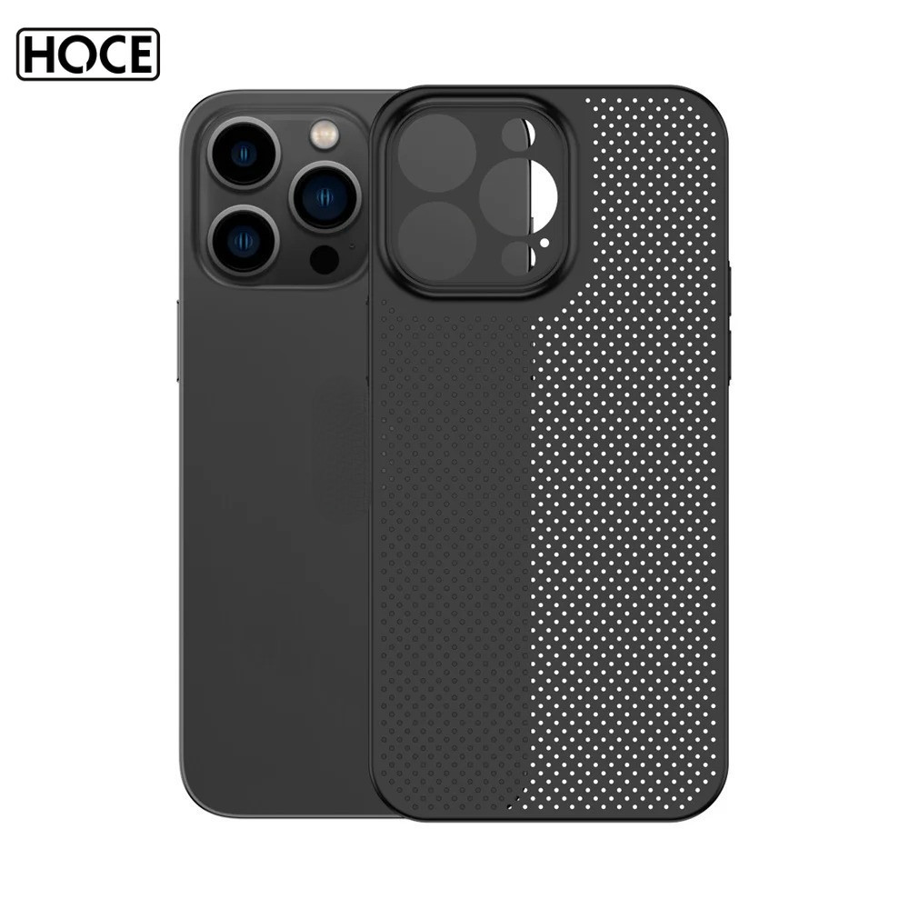 HOCE Slim Honeycombตาข่ายกระจายความร้อนCooling Matte Clearเคสโทรศัพท์สําหรับiPhone 17 16 15 14 13 12 11 Pro Max 15plus 14plus Ultra Thinปกหลัง