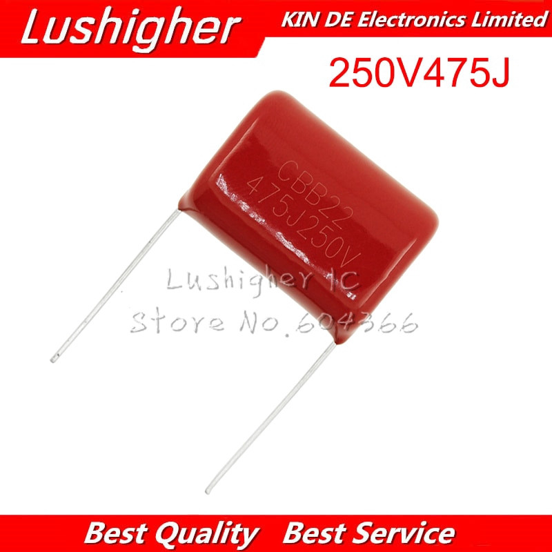 10pcs 250V475J Pitch 25MM 250V 475J 4.7UF 475 4700PF CBB ตัวเก็บประจุฟิล์มโพรพิลีน