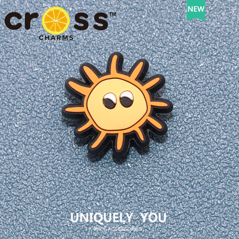 JIBBITZ cross charms ตัวติดรองเท้า Rainbow หัวใจผีเสื้อ ตัวติดรองเท้า cross