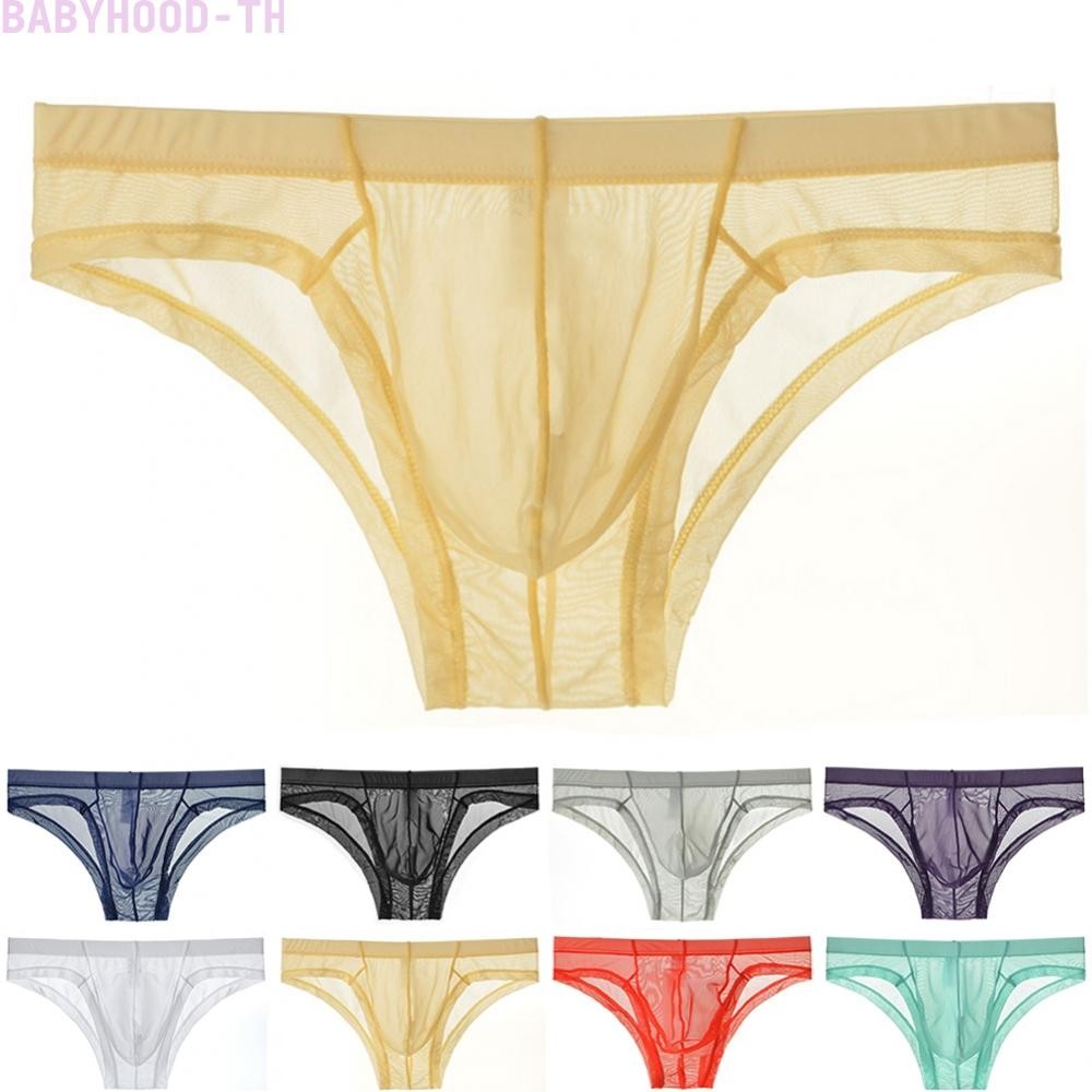 BIG DISCOUNTS Intimate Men See-Through เซ็กซี่ทองโปร่งใส U Underpants ชุดชั้นใน[BABYHOOD-TH]