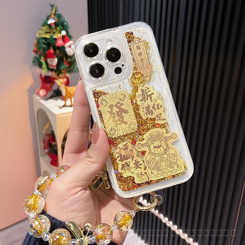 New Year's Fortune Rune เคสมือถือแบบใสกันกระแทกสำหรับ iPhone 11 12 13 14 15 16 Plus Pro MAX 7P/8P/xs/xr/xsmax 15PROMAX 11PROMAX