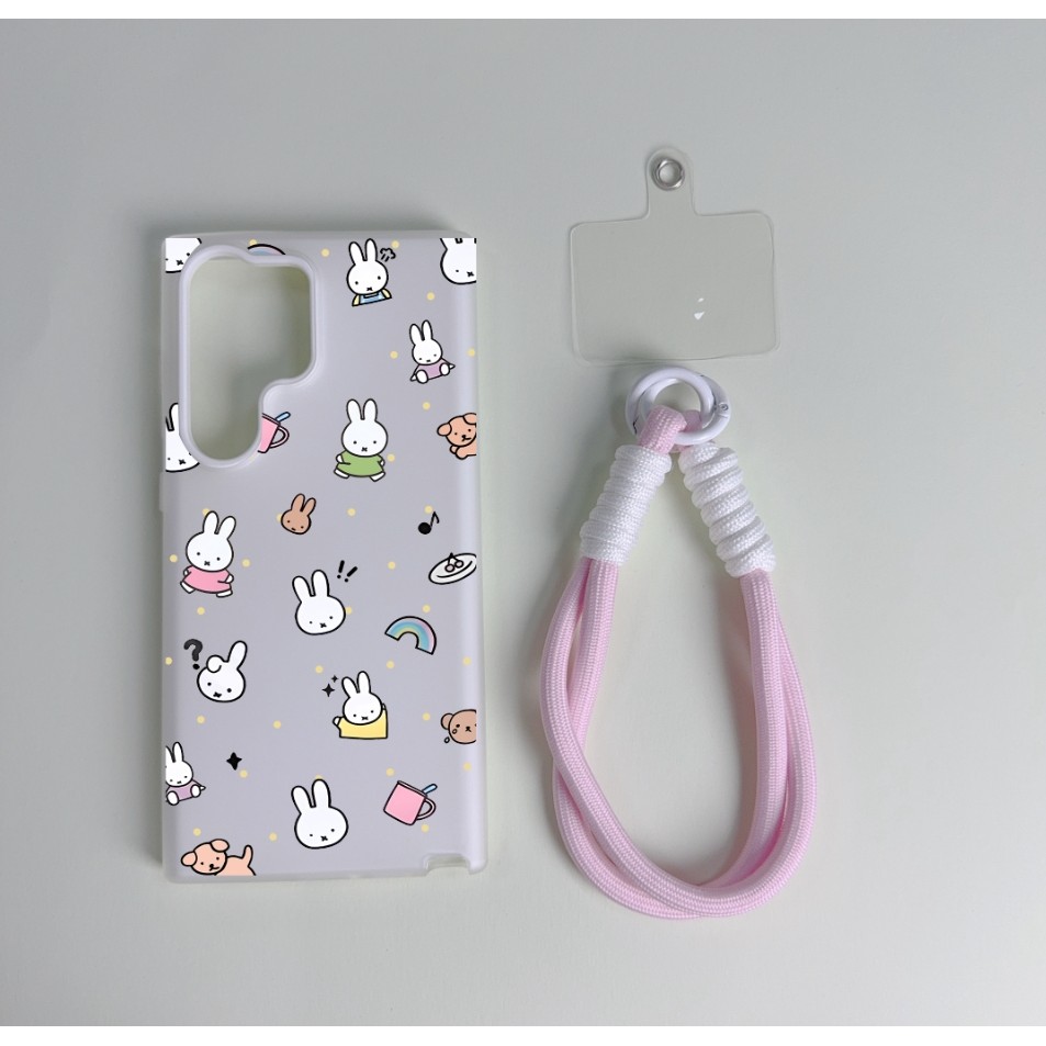 SAMSUNG การ์ตูนกระต่ายรูปแบบฝาครอบโทรศัพท์สําหรับsamsung A23 A24 A25 a55 s25 s22plus ultra Case Girly S23 S23Plus s23fe s24 s24plus s24ultra S21FEปลอก