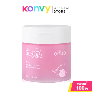 ODBO Hya Cleansing Pads 130g โอดีบีโอ แผ่นเช็ดทำความสะอาดผิวหน้า (Green Tea/Strawberry)
