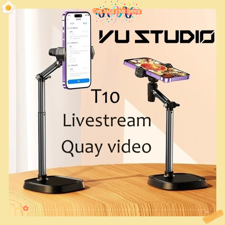 ที่วางโทรศัพท์ Livestream สําหรับบันทึกวิดีโอ รีวิวสินค้า ดูหนัง 360 องศา Vu Studio T10, T11
