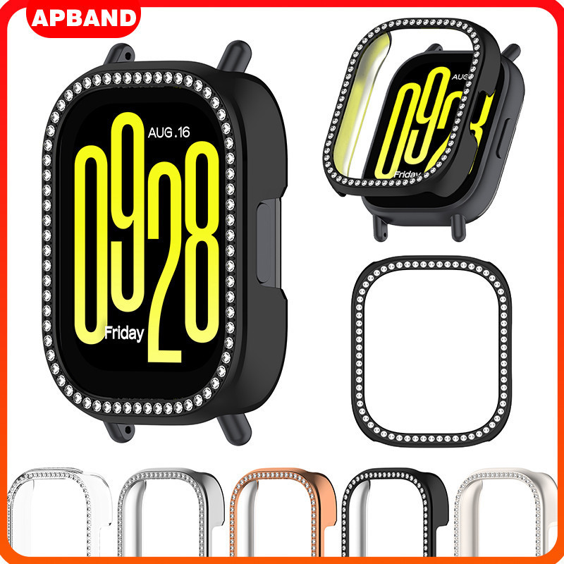 Bling กรณีพีซี for Smartwatch Redmi Watch 5 Active / Redmi Watch 5 Lite อุปกรณ์ปกป้องหน้าจอเพชร
