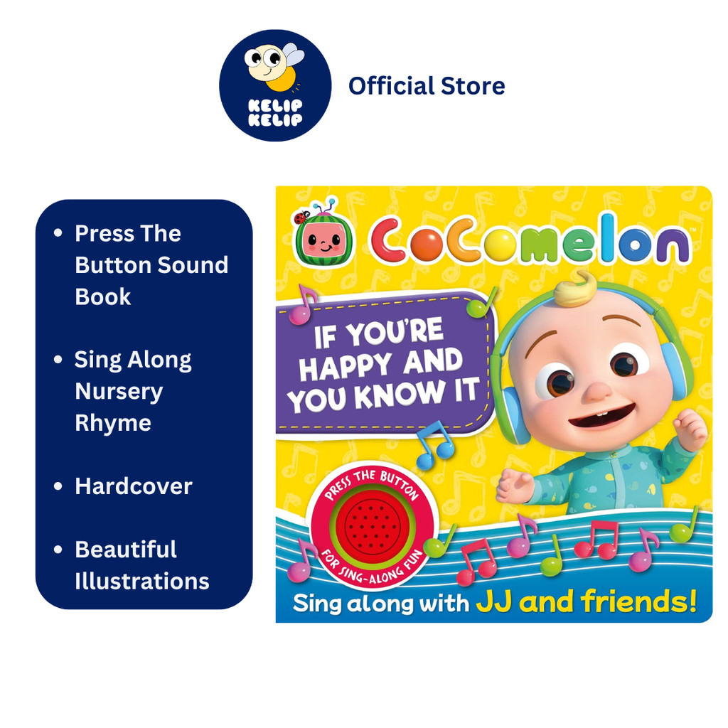 Cocomelon If You Are Happy & You Know It Sound Book สําหรับเด็กที่จะร้องเพลง Nursery Rhyme
